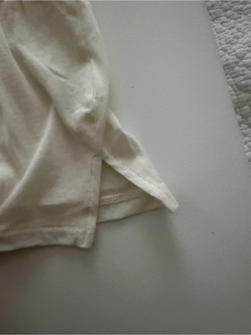 J. Crew Cream Short-Sleeve Drawstring Pocket Tee